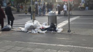 Las calles vueltas basurero