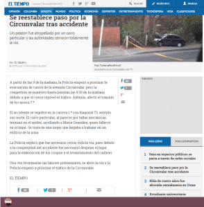 Muere Peatón-Noticia-El Trancón